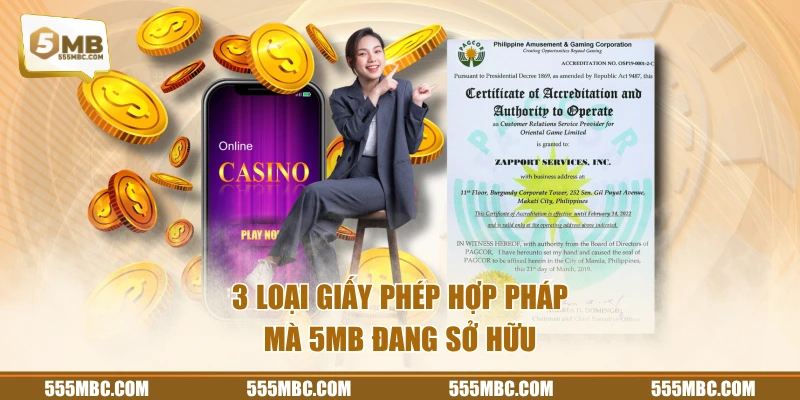 3 loại giấy phép hợp pháp mà 5MB đang sở hữu